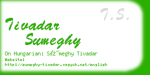 tivadar sumeghy business card